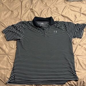 Under Armour Men's Navy and White Striped Polo